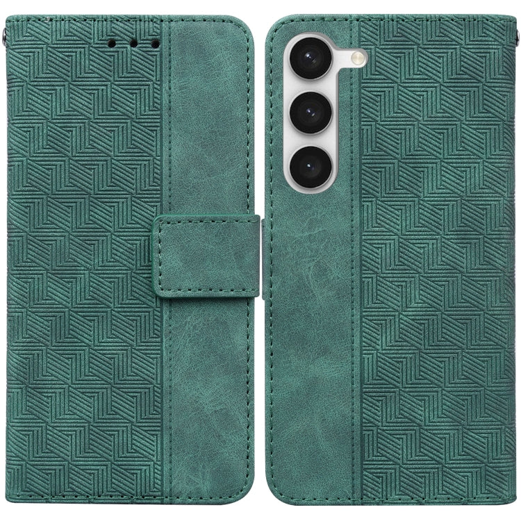 For Samsung Galaxy S23+ 5G Geometric Embossed Flip Leather Phone Case