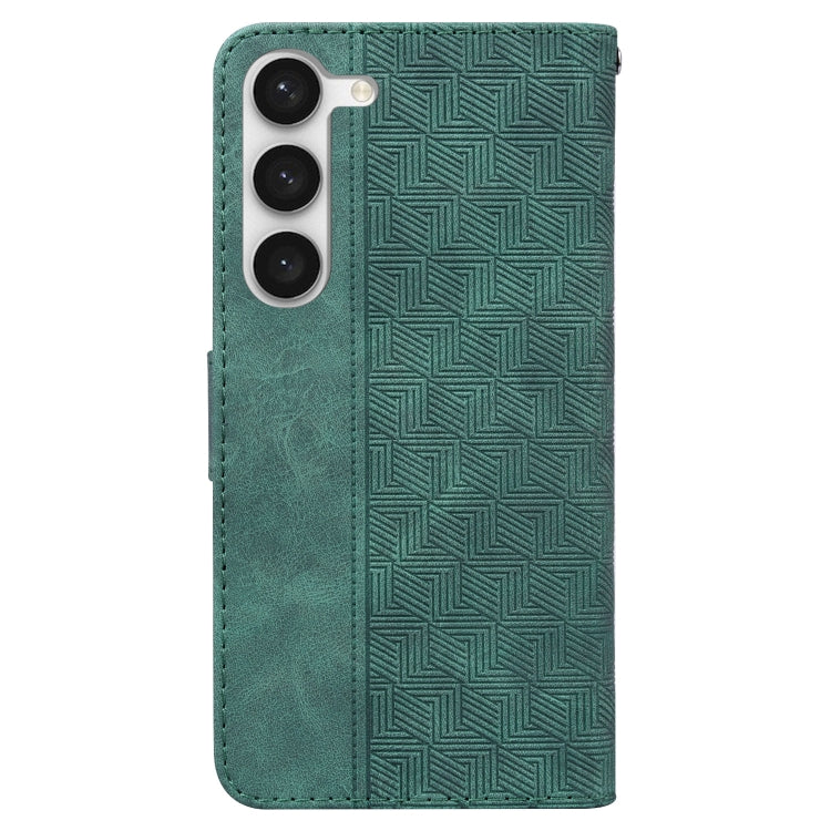 For Samsung Galaxy S23+ 5G Geometric Embossed Flip Leather Phone Case
