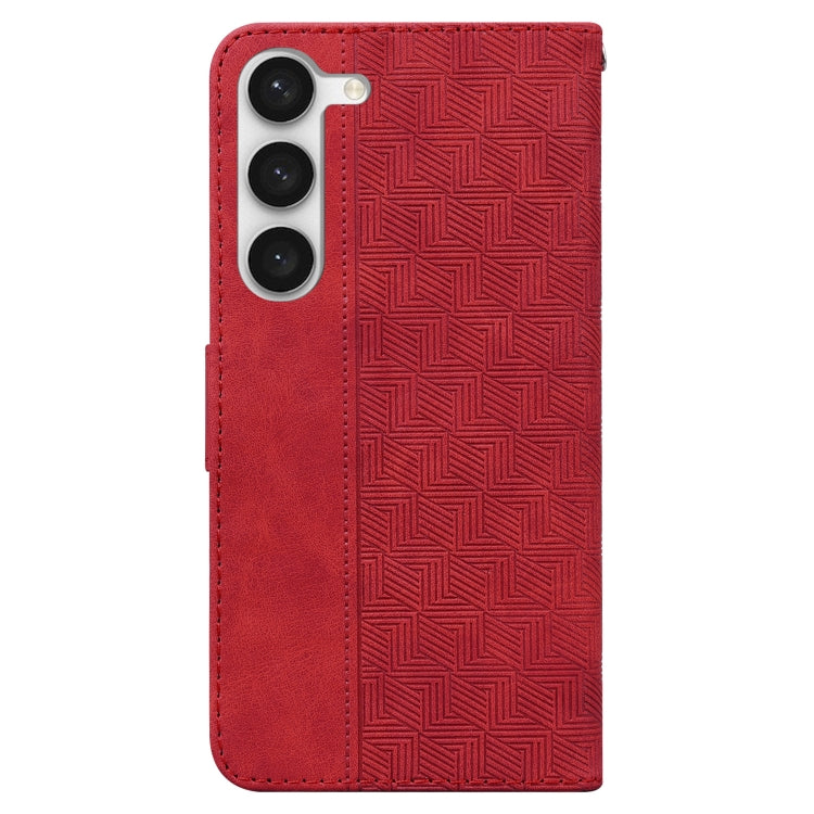 For Samsung Galaxy S23+ 5G Geometric Embossed Flip Leather Phone Case