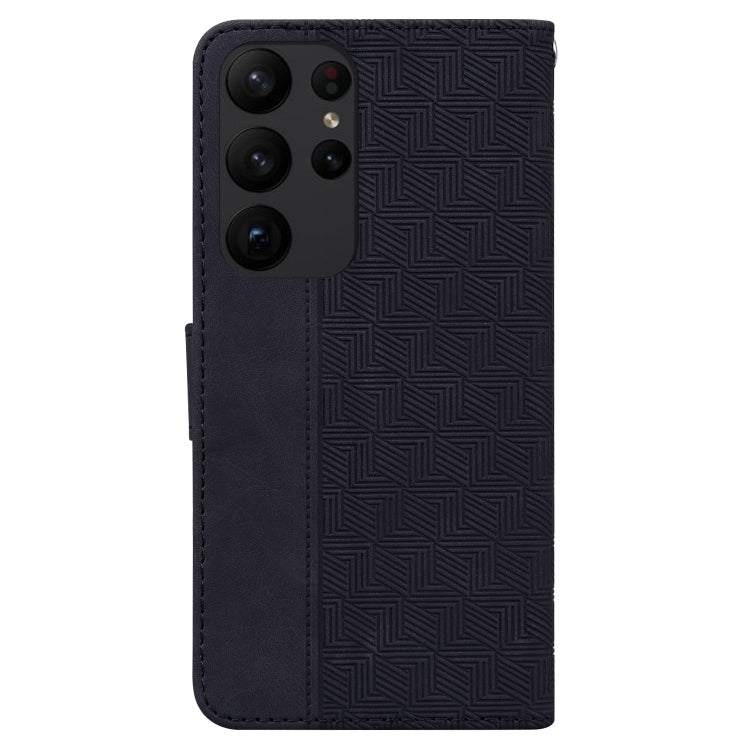 For Samsung Galaxy S23 Ultra 5G Geometric Embossed Flip Leather Phone Case