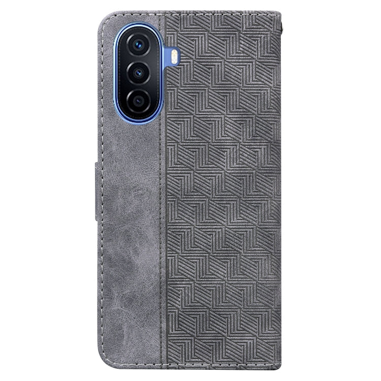 For Huawei nova Y70 Plus Geometric Embossed Flip Leather Phone Case