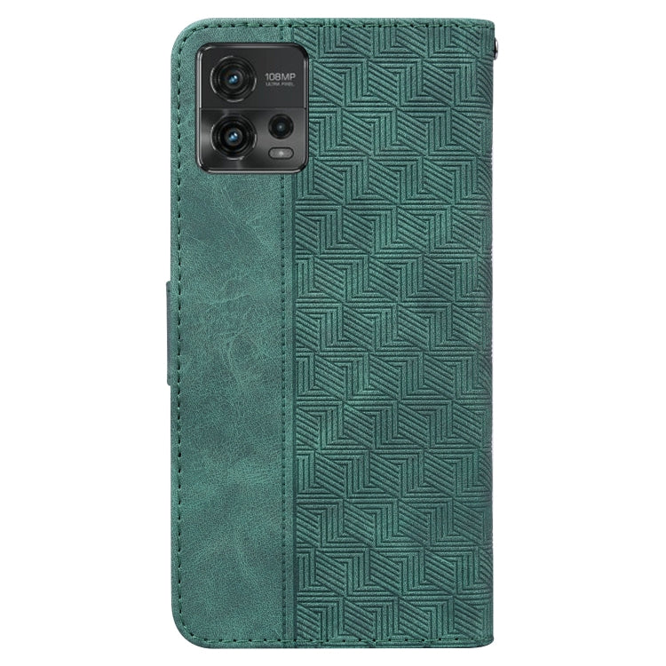 For Motorola Moto G72 Geometric Embossed Flip Leather Phone Case