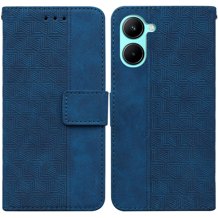For Realme C33 Geometric Embossed Flip Leather Phone Case