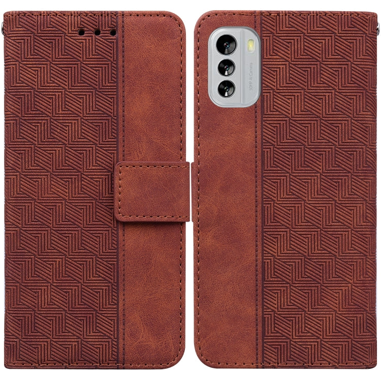 For Nokia G60 Geometric Embossed Flip Leather Phone Case