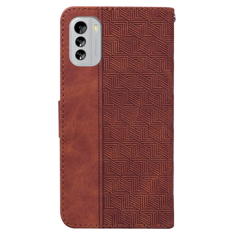 For Nokia G60 Geometric Embossed Flip Leather Phone Case