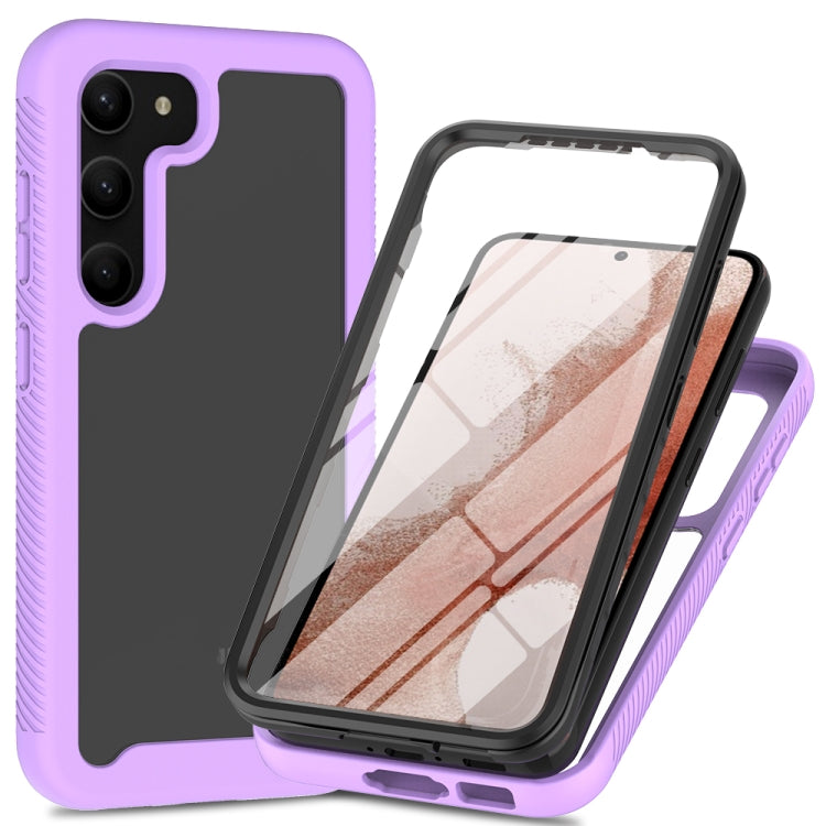 For Samsung Galaxy S23+ 5G Two-layer Integrated Transparent TPU + PC + PET Protective Phone Case