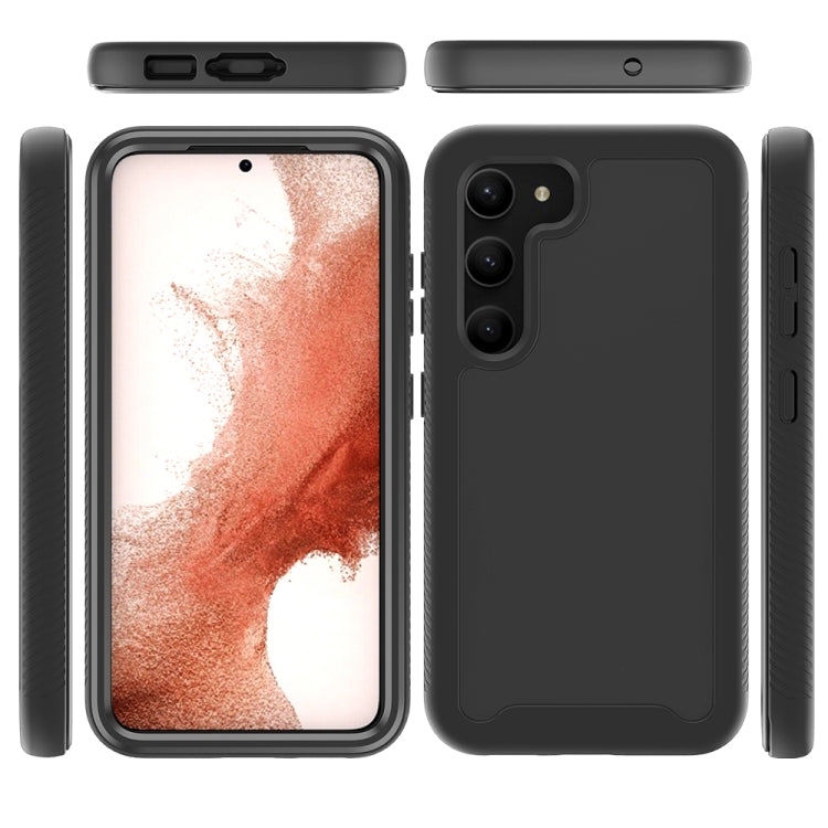For Samsung Galaxy S23+ 5G Two-layer Integrated Transparent TPU + PC + PET Protective Phone Case
