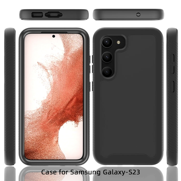 For Samsung Galaxy S23 5G Two-layer Integrated Transparent TPU + PC + PET Protective Phone Case