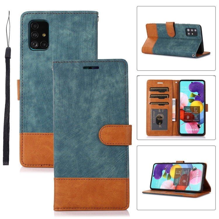 For Samsung Galaxy A51 4G Splicing Leather Phone Case