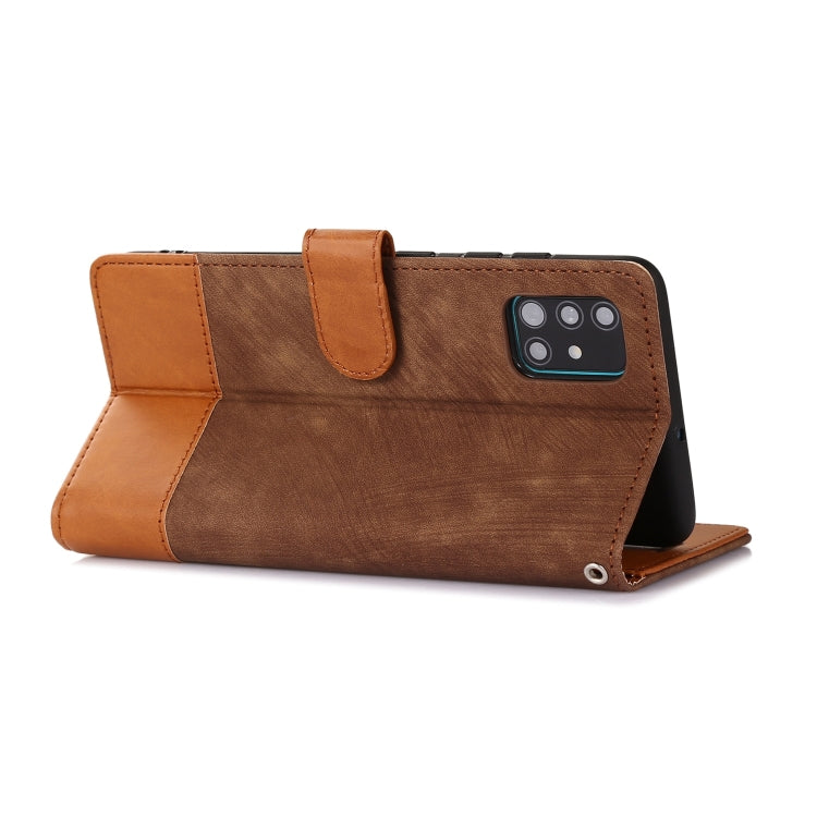 For Samsung Galaxy A51 4G Splicing Leather Phone Case