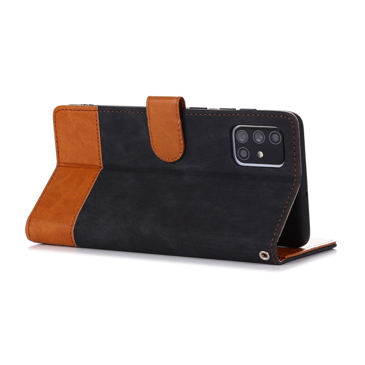 For Samsung Galaxy A71 Splicing Leather Phone Case