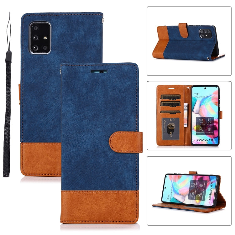 For Samsung Galaxy A71 Splicing Leather Phone Case