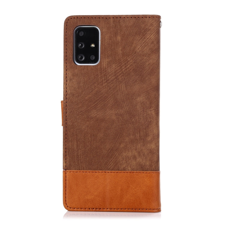 For Samsung Galaxy A71 Splicing Leather Phone Case