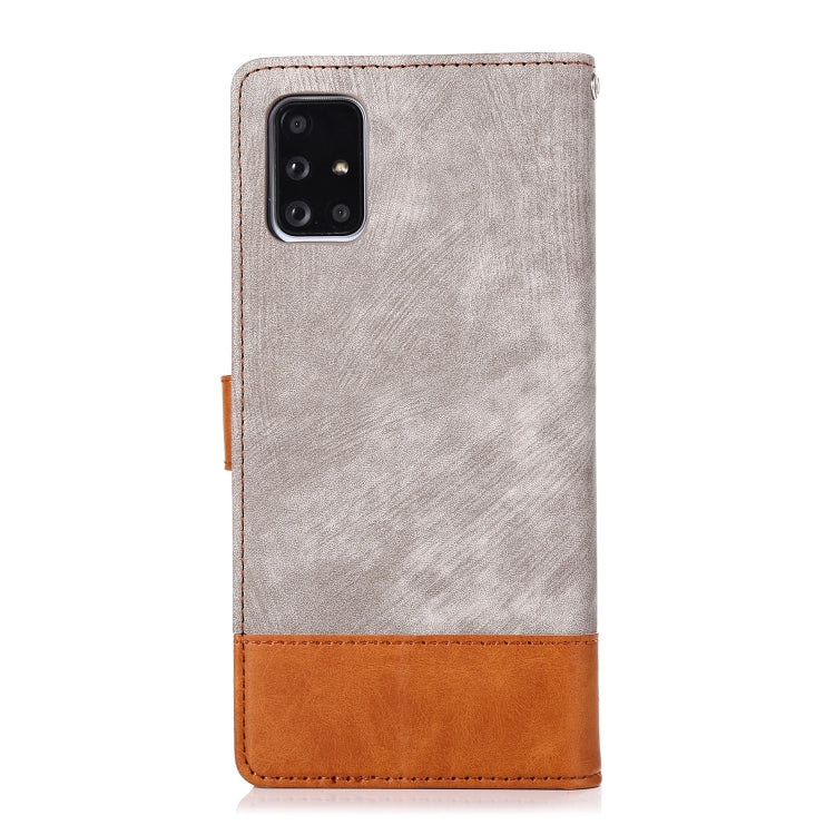 For Samsung Galaxy A71 Splicing Leather Phone Case