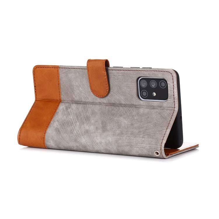 For Samsung Galaxy A71 Splicing Leather Phone Case