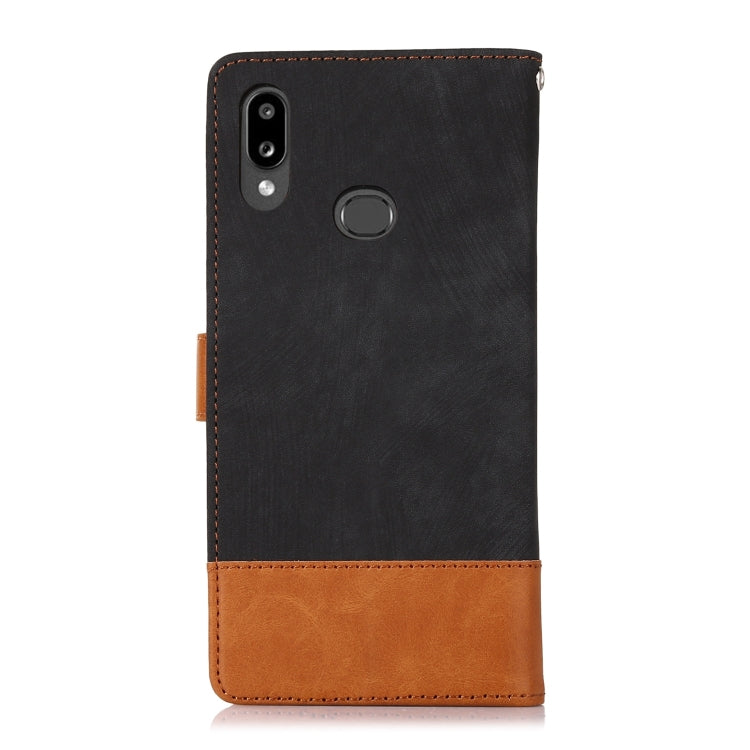For Samsung Galaxy A10s Splicing Leather Phone Case