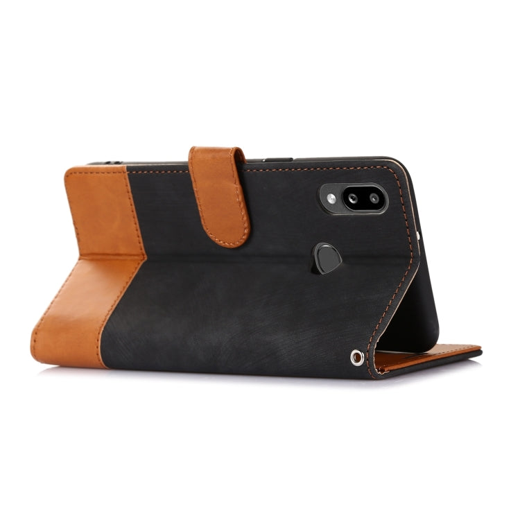 For Samsung Galaxy A10s Splicing Leather Phone Case