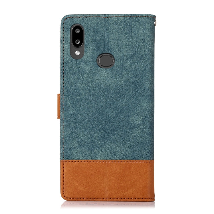 For Samsung Galaxy A10s Splicing Leather Phone Case