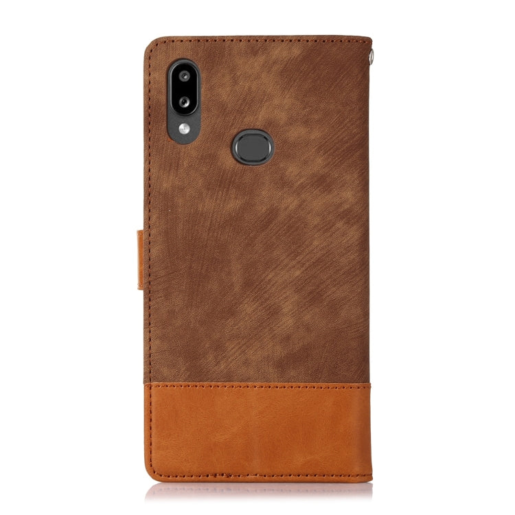 For Samsung Galaxy A10s Splicing Leather Phone Case