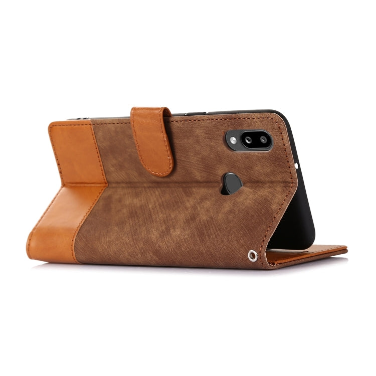 For Samsung Galaxy A10s Splicing Leather Phone Case