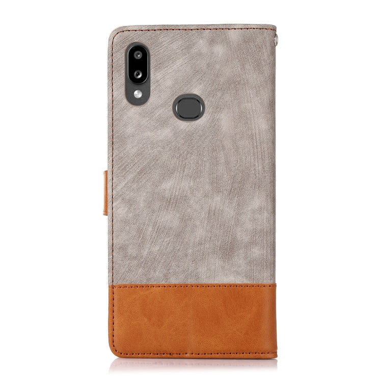 For Samsung Galaxy A10s Splicing Leather Phone Case