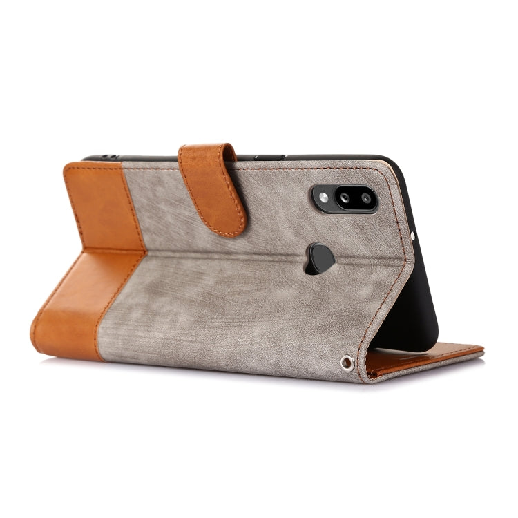 For Samsung Galaxy A10s Splicing Leather Phone Case