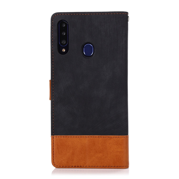 For Samsung Galaxy A20s Splicing Leather Phone Case