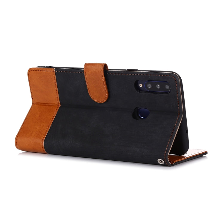 For Samsung Galaxy A20s Splicing Leather Phone Case