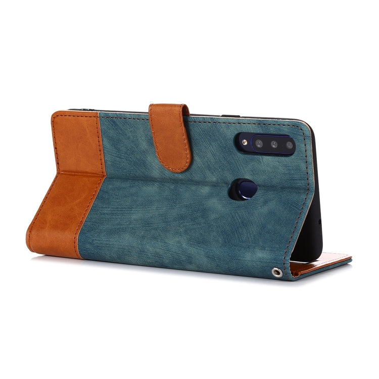For Samsung Galaxy A20s Splicing Leather Phone Case