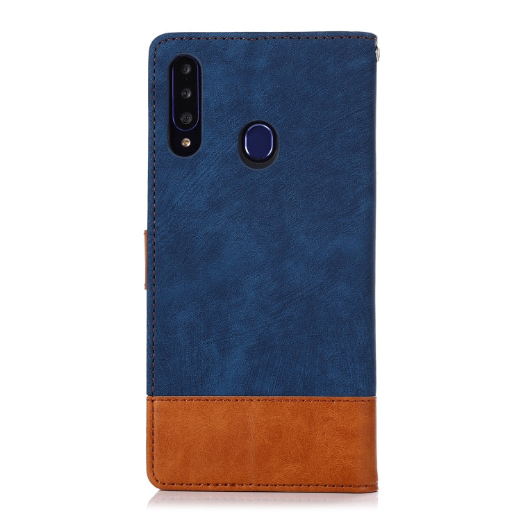 For Samsung Galaxy A20s Splicing Leather Phone Case