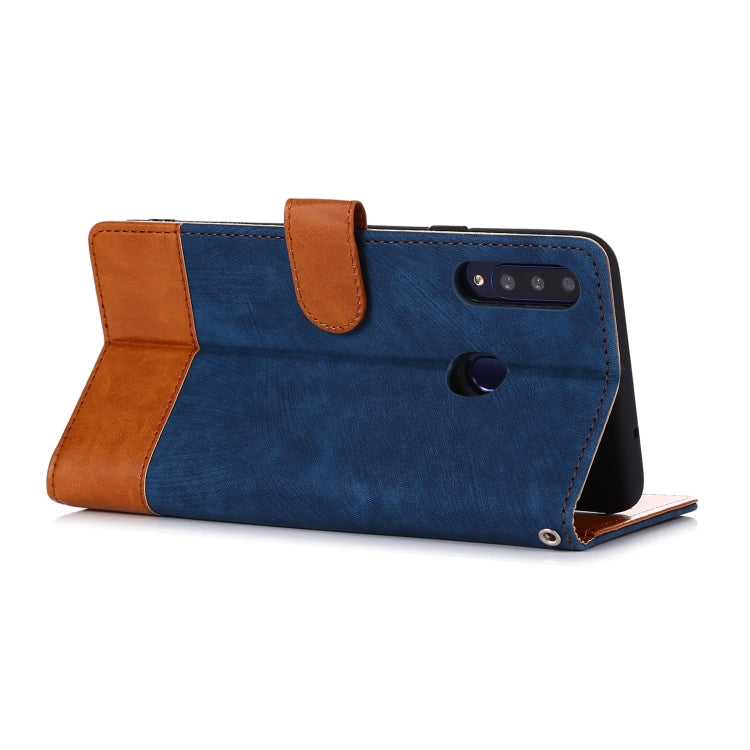 For Samsung Galaxy A20s Splicing Leather Phone Case
