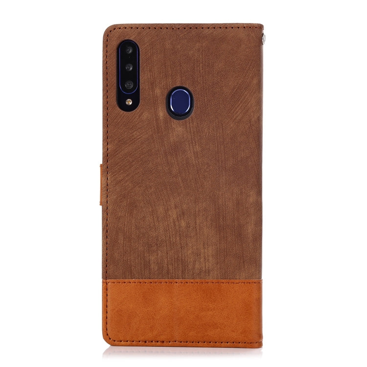 For Samsung Galaxy A20s Splicing Leather Phone Case