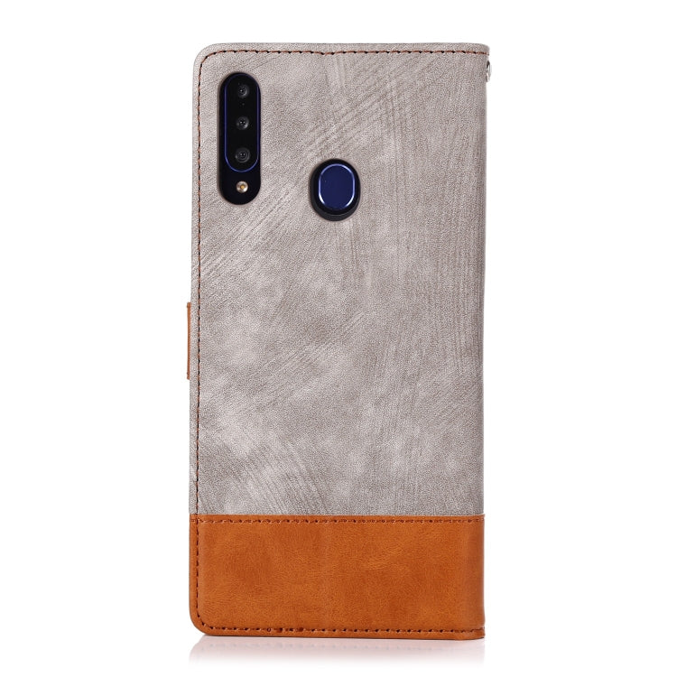 For Samsung Galaxy A20s Splicing Leather Phone Case