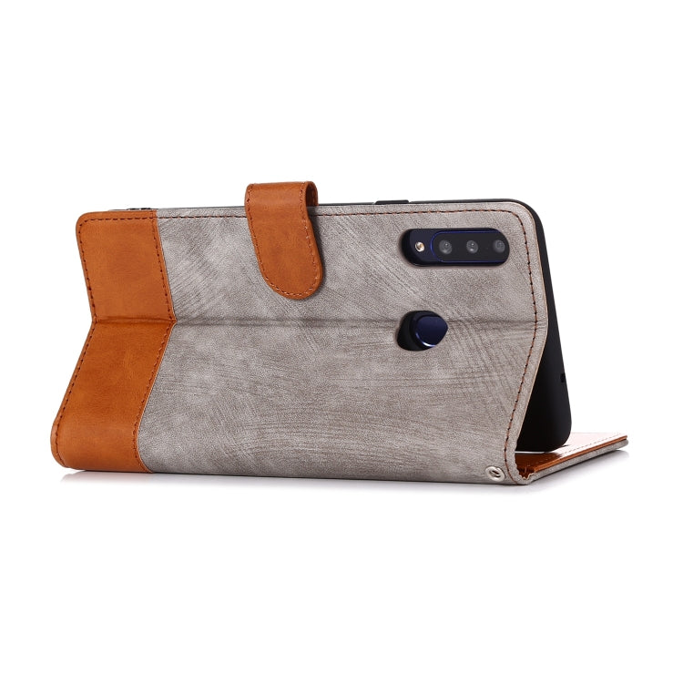 For Samsung Galaxy A20s Splicing Leather Phone Case