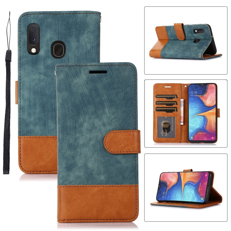 For Samsung Galaxy A20e Splicing Leather Phone Case