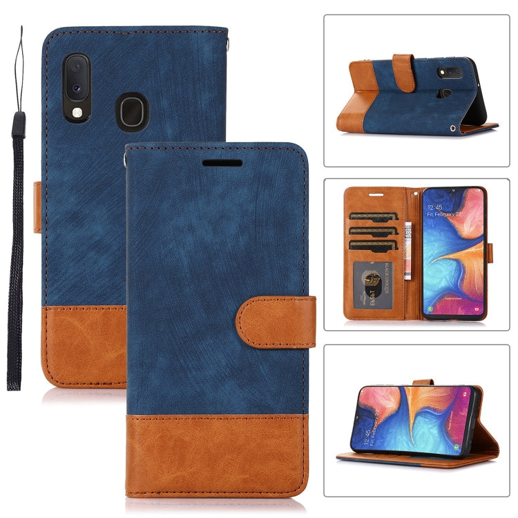 For Samsung Galaxy A20e Splicing Leather Phone Case