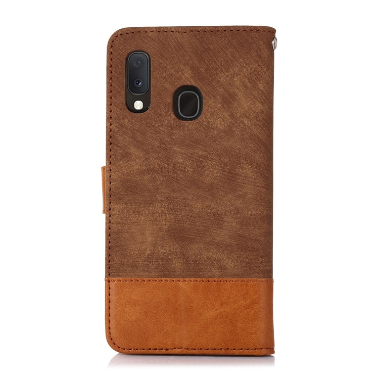 For Samsung Galaxy A20e Splicing Leather Phone Case