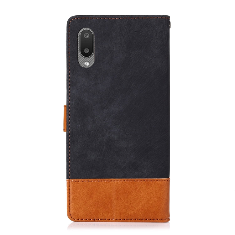 For Samsung Galaxy A02 Splicing Leather Phone Case