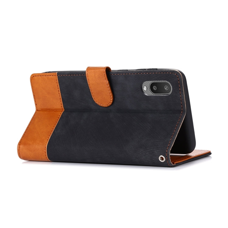 For Samsung Galaxy A02 Splicing Leather Phone Case