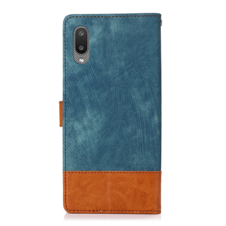 For Samsung Galaxy A02 Splicing Leather Phone Case