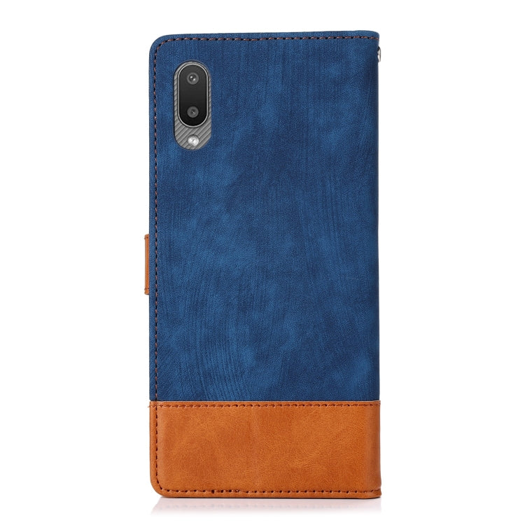 For Samsung Galaxy A02 Splicing Leather Phone Case