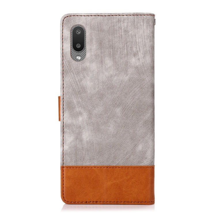 For Samsung Galaxy A02 Splicing Leather Phone Case