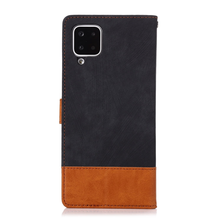 For Samsung Galaxy A12 Splicing Leather Phone Case