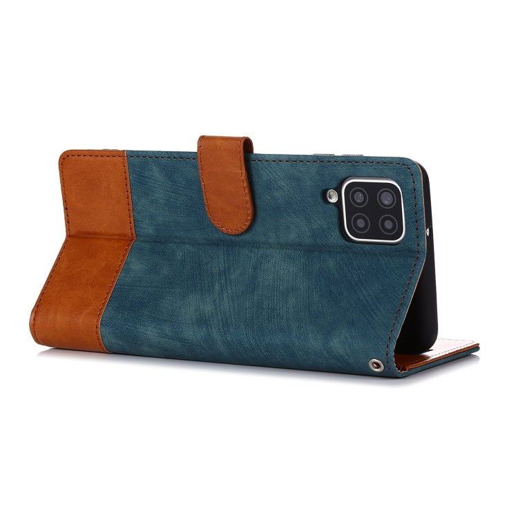 For Samsung Galaxy A12 Splicing Leather Phone Case
