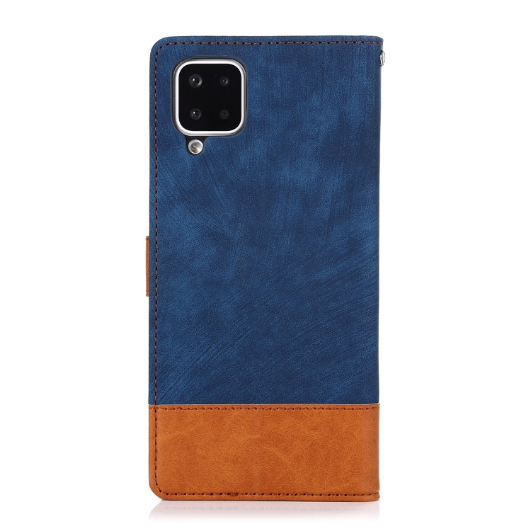 For Samsung Galaxy A12 Splicing Leather Phone Case