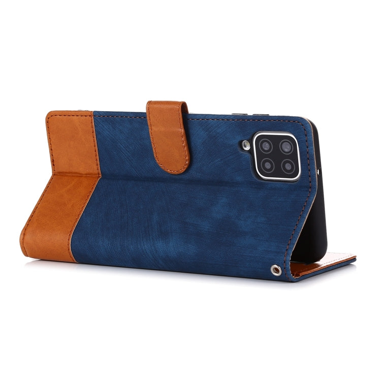 For Samsung Galaxy A12 Splicing Leather Phone Case