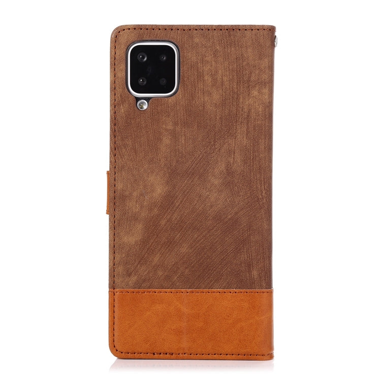 For Samsung Galaxy A12 Splicing Leather Phone Case