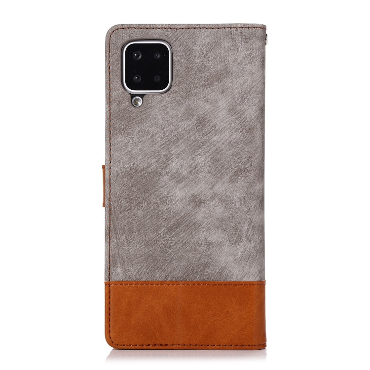 For Samsung Galaxy A12 Splicing Leather Phone Case