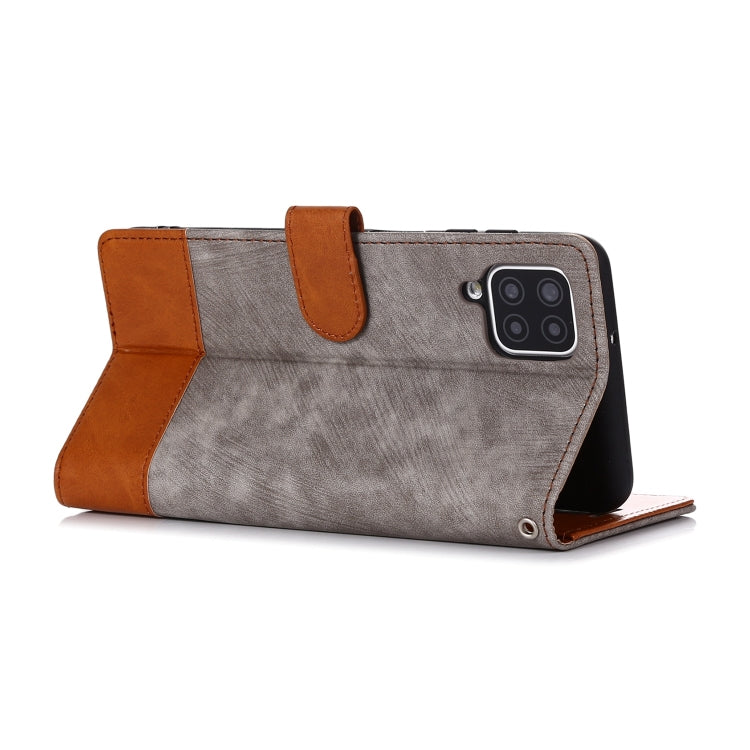 For Samsung Galaxy A12 Splicing Leather Phone Case