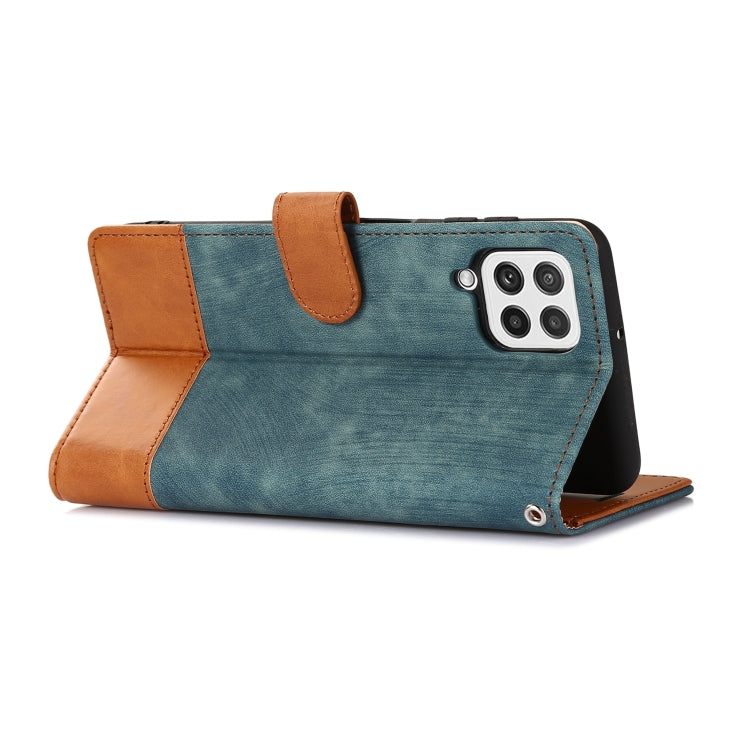 For Samsung Galaxy A22 4G Splicing Leather Phone Case